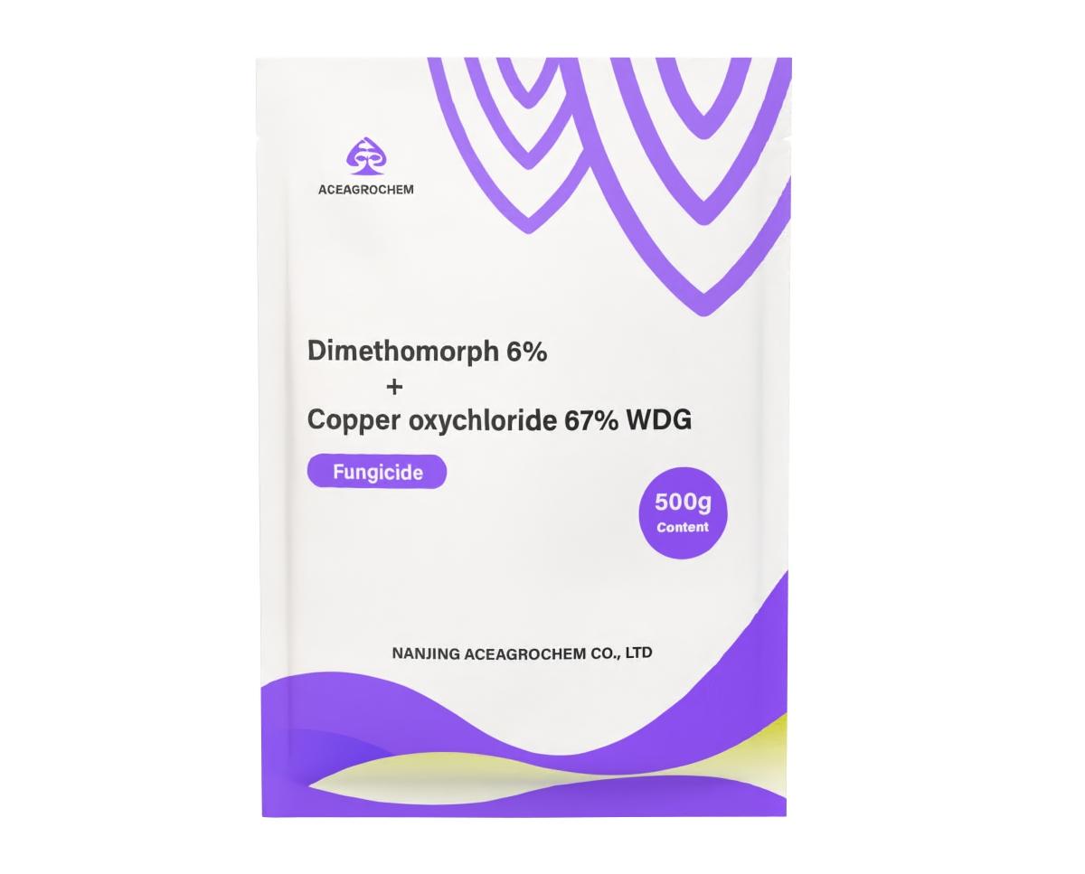 Dimethomorph 6% + Copper oxychloride 67% WDG